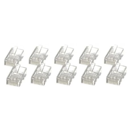 Коннектор RJ45 Cat6 прозрачный 10шт