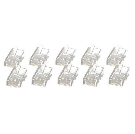 Конектор прозорий RJ45 Cat6, 10шт
