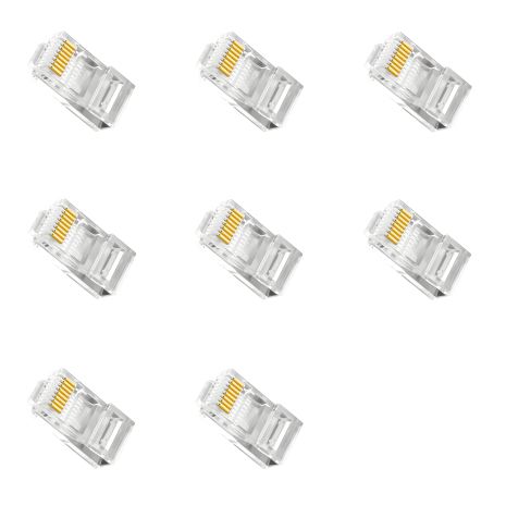 Конектор прозорий RJ45 Cat6, 8шт