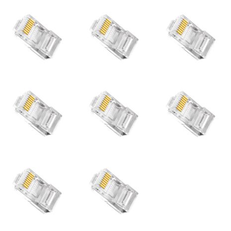 Коннектор RJ45 Cat6 прозрачный 8шт