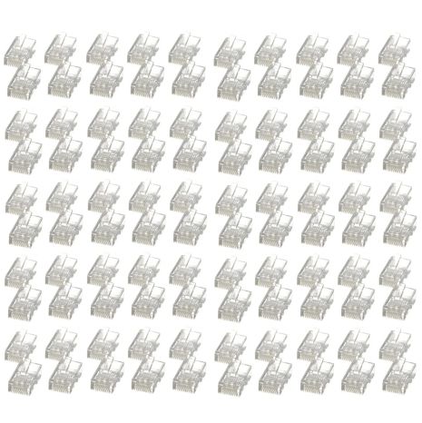 Коннектор RJ45 Cat6 прозрачный 100шт