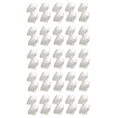 Конектор прозорий RJ45 Cat6, 50шт