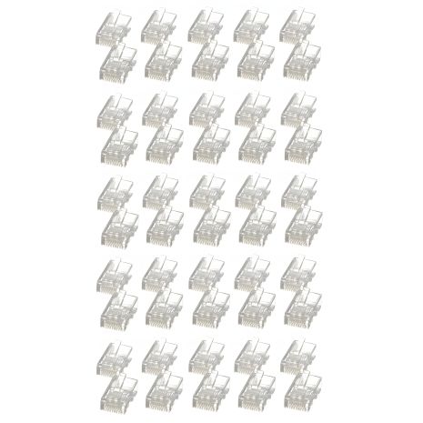 Конектор прозорий RJ45 Cat6, 50шт
