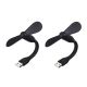 Комплект из 2 черных мобильных вентиляторов USB, для повербанка и ноутбука Комплект из 2 черных мобильных вентиляторов USB, для повербанка и ноутбука