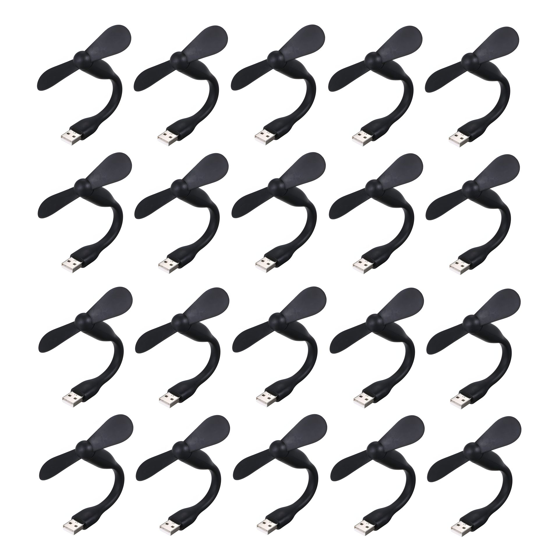 Комплект из 100 черных мобильных вентиляторов USB, для повербанка и ноутбука Комплект из 100 черных мобильных вентиляторов USB, для повербанка и ноутбука