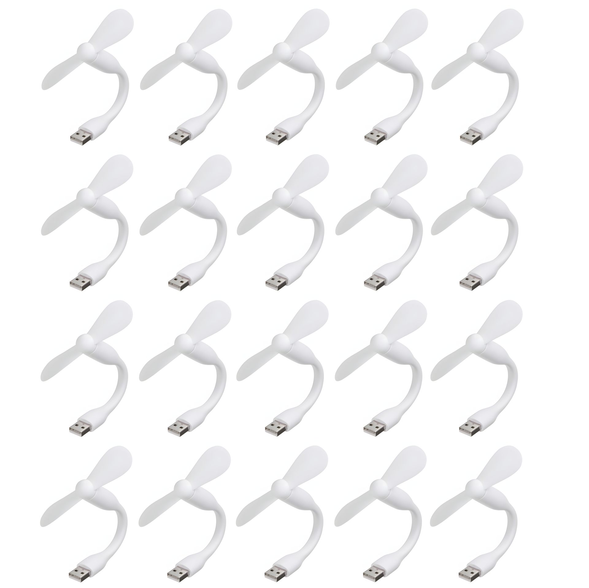 Комплект из 50 белых мобильных вентиляторов USB, для повербанка и ноутбука Комплект из 50 белых мобильных вентиляторов USB, для повербанка и ноутбука