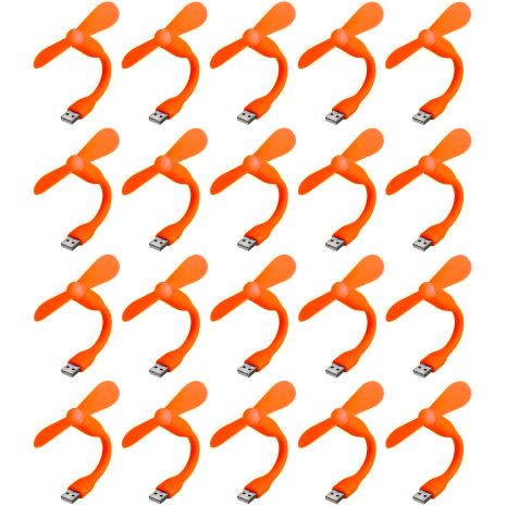 Оранжевый мобильный вентилятор USB, для повербанка и ноутбука, комплект 100 шт