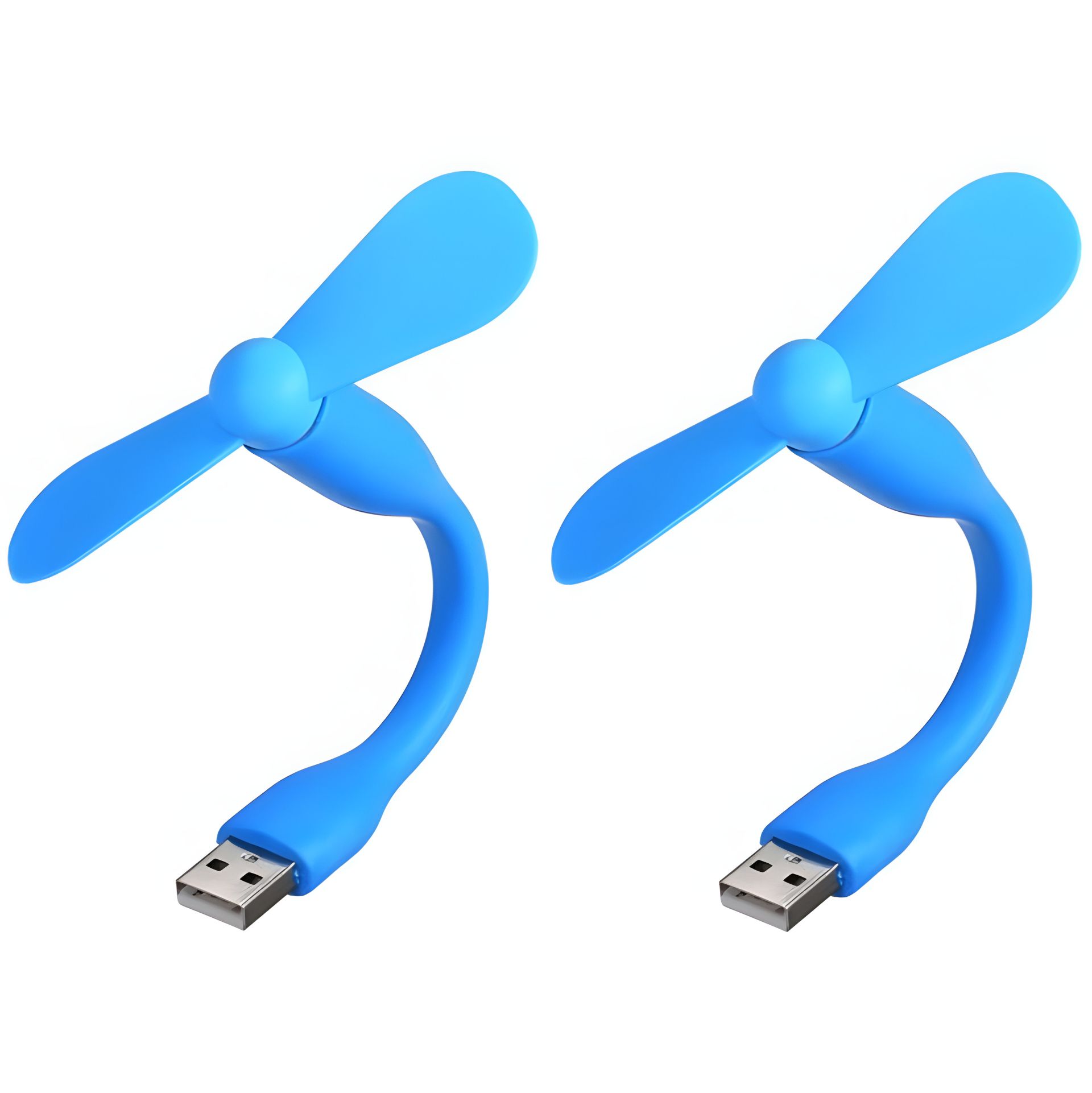 USB мобильный вентилятор синий, для ноутбука, повербанка, комплект 2шт USB мобильный вентилятор синий, для ноутбука, повербанка, комплект 2шт