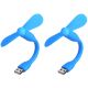 Синій вентилятор USB від повербанка, ноутбука, 2шт комплект