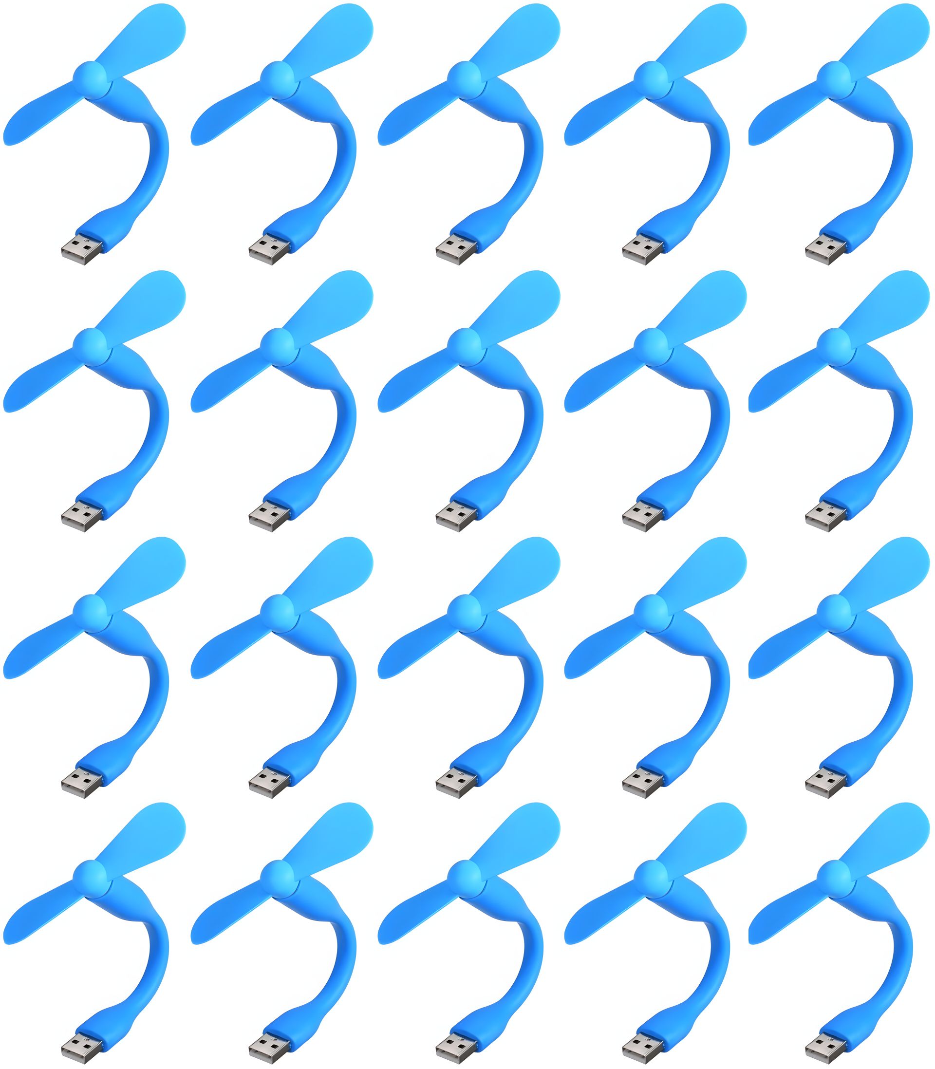 Мобильный вентилятор USB синий, ноутбук, повербанк, комплект 20шт Мобильный вентилятор USB синий, ноутбук, повербанк, комплект 20шт