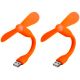 Оранжевый мобильный вентилятор USB, для повербанка и ноутбука, комплект 2 шт Оранжевый мобильный вентилятор USB, для повербанка и ноутбука, комплект 2 шт