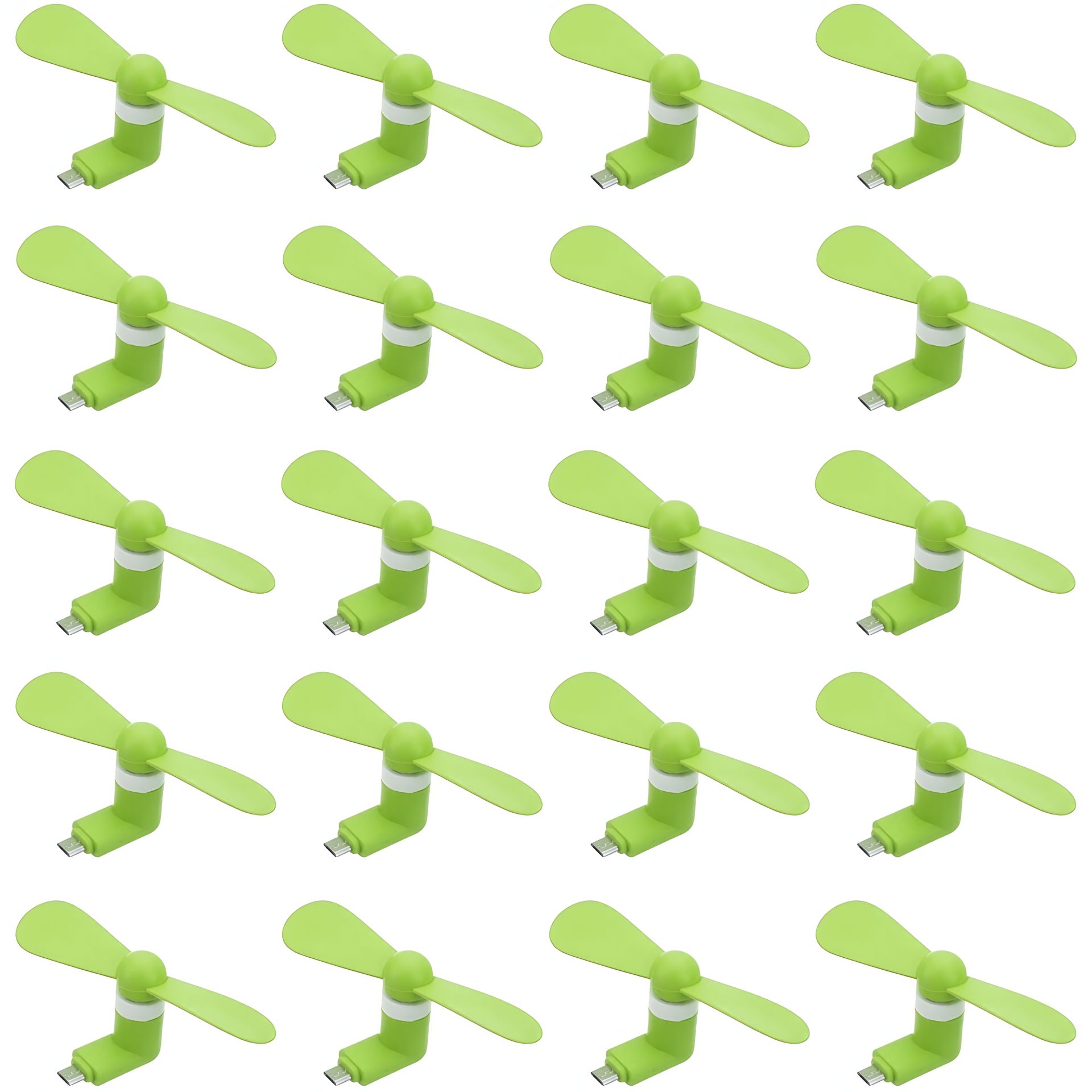 Зеленый мобильный вентилятор MicroUSB, для телефона, повербанка, ноутбука, набор 50 шт Зеленый мобильный вентилятор MicroUSB, для телефона, повербанка, ноутбука, набор 50 шт