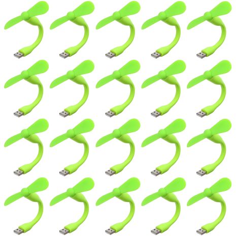 Зелений вентилятор мобільний USB для повербанка, ноутбука, комплект 100шт Зелений вентилятор мобільний USB для повербанка, ноутбука, комплект 100шт