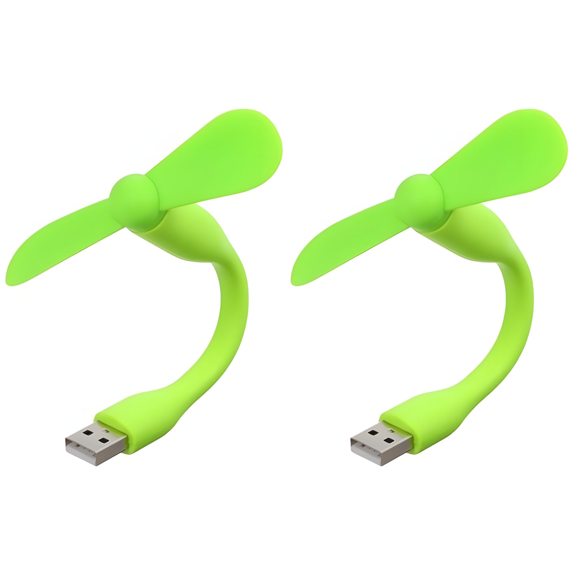 Мобильный вентилятор зеленый USB, для ноутбука и повербанка, комплект 2шт Мобильный вентилятор зеленый USB, для ноутбука и повербанка, комплект 2шт