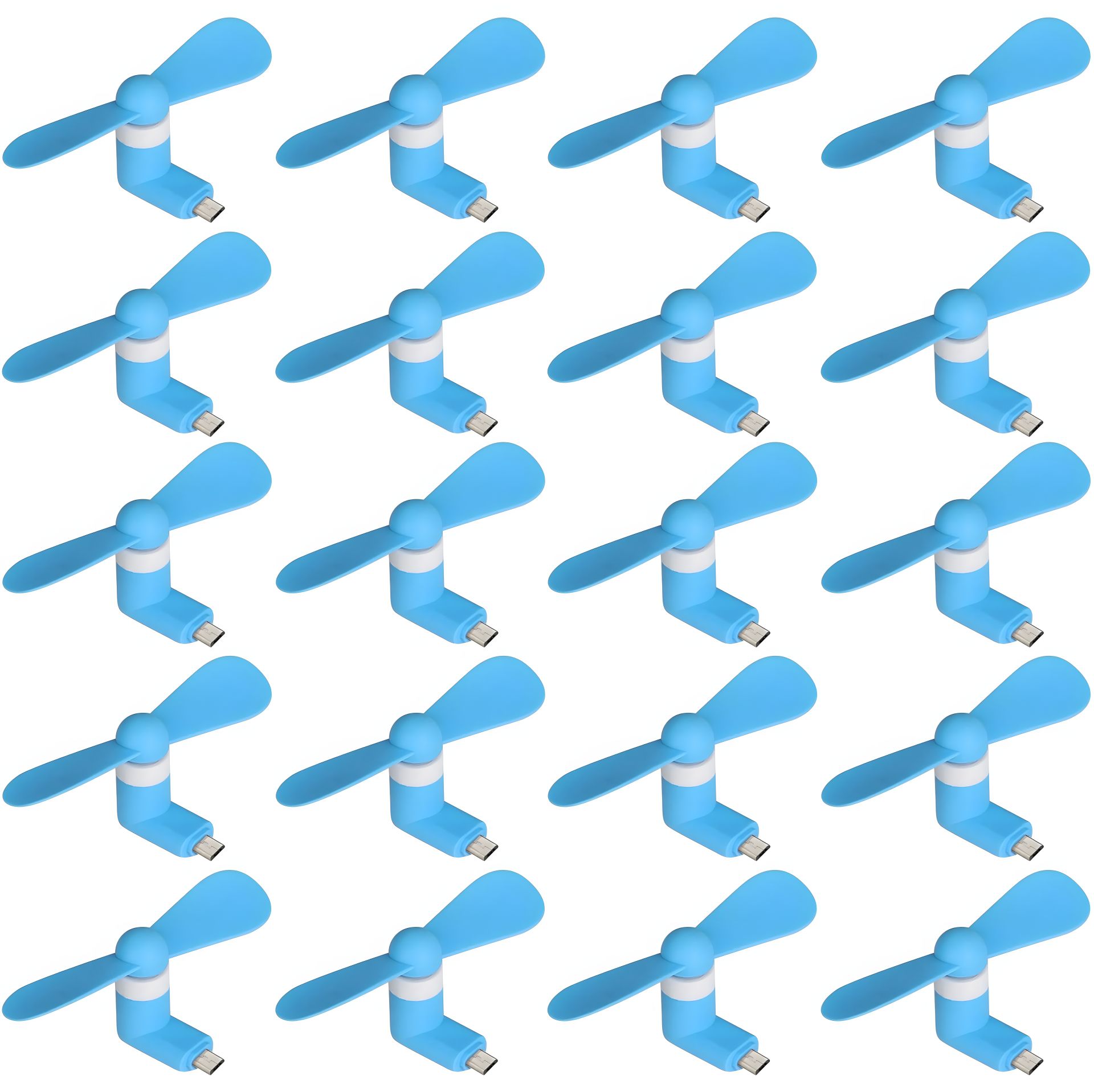 MicroUSB вентилятор, синий, подходит для повербанков и ноутбуков, комплект 100 штук MicroUSB вентилятор, синий, подходит для повербанков и ноутбуков, комплект 100 штук