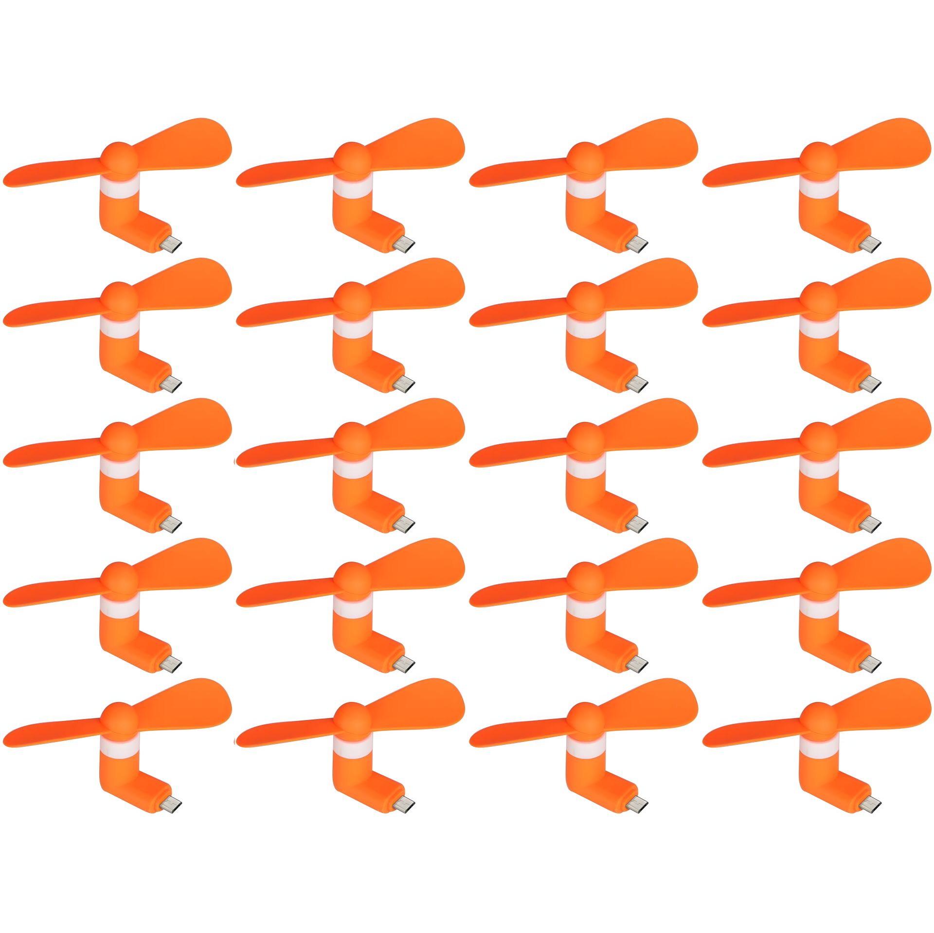 Оранжевый MicroUSB вентилятор мобильный, для ноутбука, повербанка, телефона, комплект из 50шт Оранжевый MicroUSB вентилятор мобильный, для ноутбука, повербанка, телефона, комплект из 50шт