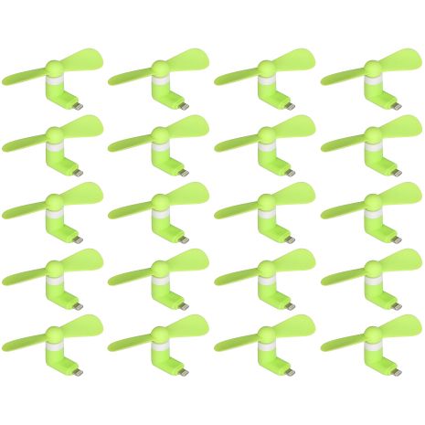 Комплект из 50шт зелёных мобильных вентиляторов Lightning Комплект из 50шт зелёных мобильных вентиляторов Lightning