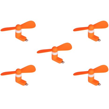 Оранжевый мобильный вентилятор Lightning, упаковка из 5шт Оранжевый мобильный вентилятор Lightning, упаковка из 5шт