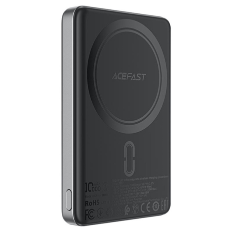 Повербанк ACEFAST M12 PD20W ultra-thin magnetic wireless charging power bank 10000mAh, Black Повербанк ACEFAST M12 PD20W ultra-thin magnetic wireless charging power bank 10000mAh, Black