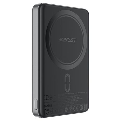 Повербанк ACEFAST M12 PD20W ultra-thin magnetic wireless charging power bank 10000mAh, Black