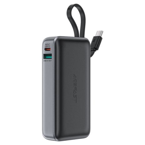 Повербанк ACEFAST M7 PD30W power bank with cable 10000mAh, Black
