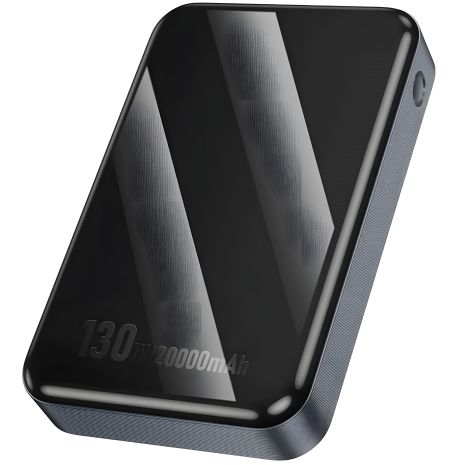 Повербанк HOCO Q30A, Metal Gray, Fast charge, 130W, 20000mAh, 1USB, 2Type-C, PD, QC