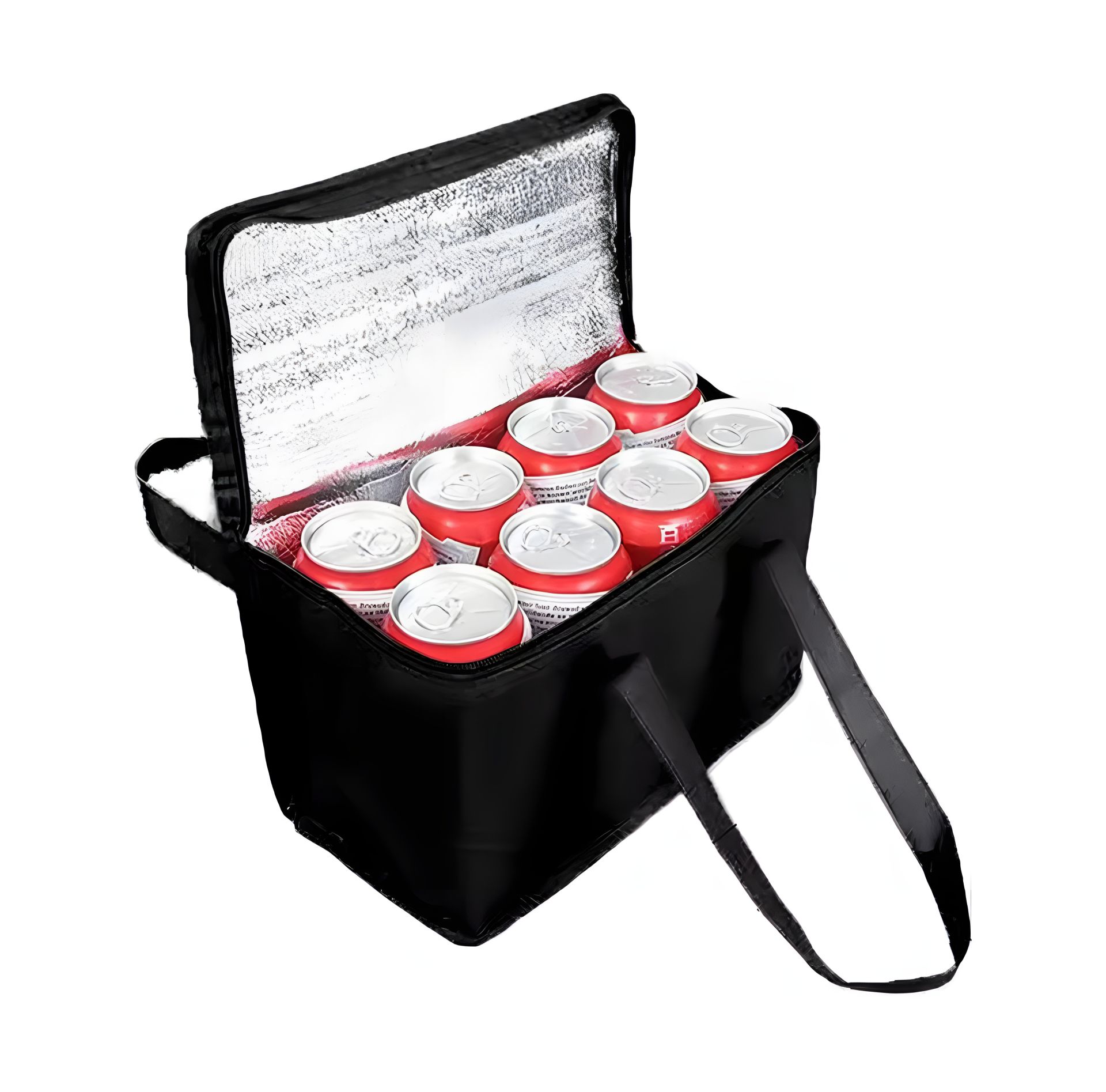 Чорна термосумка 17x14x28 см Чорна термосумка 17x14x28 см