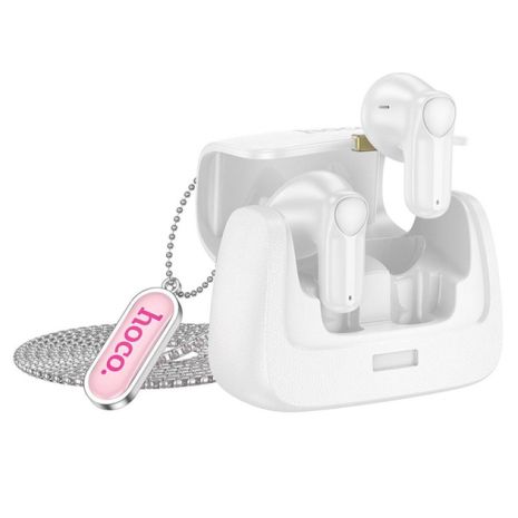 Навушники бездротові HOCO DES35 Dawn handbag BT headset, BT5.3, 35mAh, 300mAh, 5.5h, White Навушники бездротові HOCO DES35 Dawn handbag BT headset, BT5.3, 35mAh, 300mAh, 5.5h, White