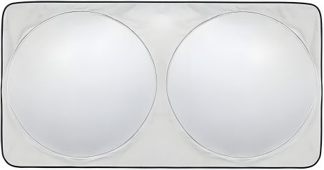 Авто заслінка від сонця складна, гнучка, 150x70cm, пружинна, silver-black, зручна