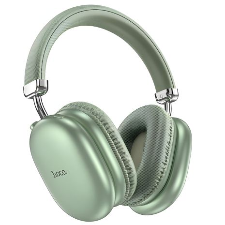HOCO W35 Max Joy бездротові накладні навушники, BT5.3, AUX, TF, 800mAh, 90h, headphones, Green