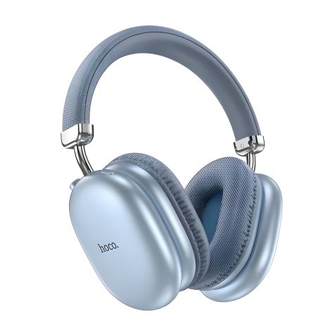 HOCO W35 Max Joy бездротові накладні навушники, BT5.3, AUX, TF, 800mAh, 90h, headphones, Sky Blue