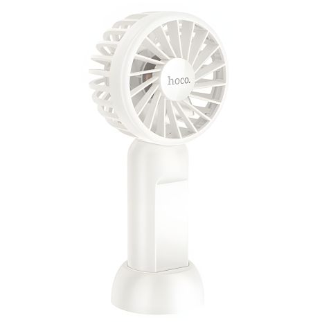 HOCO HX60 Nimble портативний вентилятор, handheld fan, 36dB, 1200mAh, 2.8-6.5h, White HOCO HX60 Nimble портативний вентилятор, handheld fan, 36dB, 1200mAh, 2.8-6.5h, White
