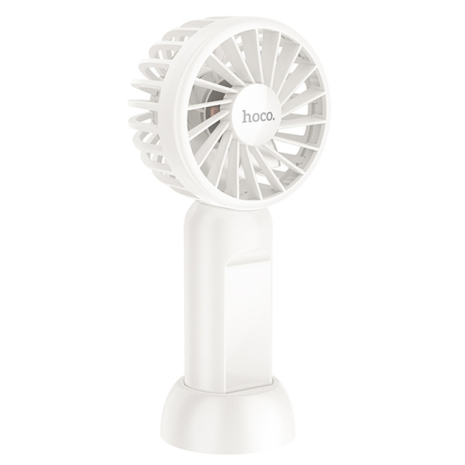 Вентилятор портативный HOCO HX60 Nimble portable handheld fan, 36dB, 1200mAh, 2.8-6.5h, White