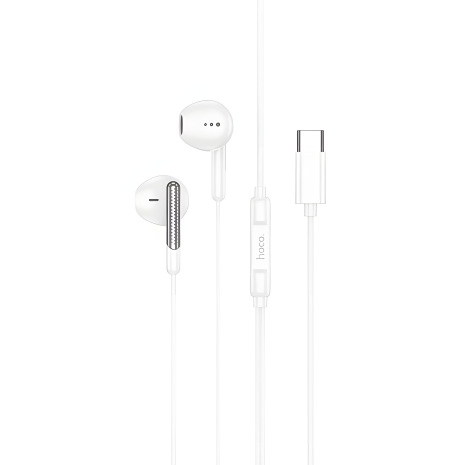 Hoco M123 wired earphones Type-C white