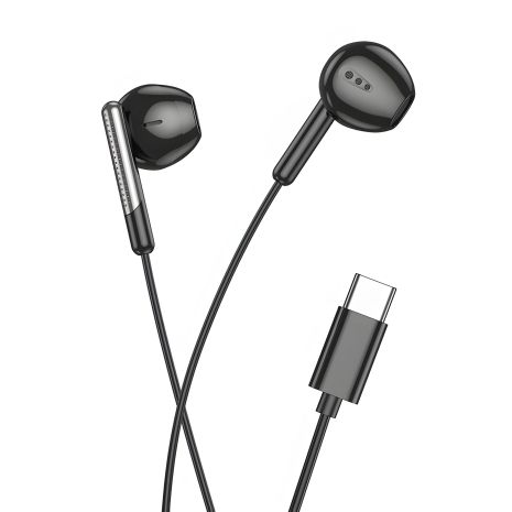 HOCO M123 Glory навушники, universal digital earphones with microphone, Type-C, 1.2m, black