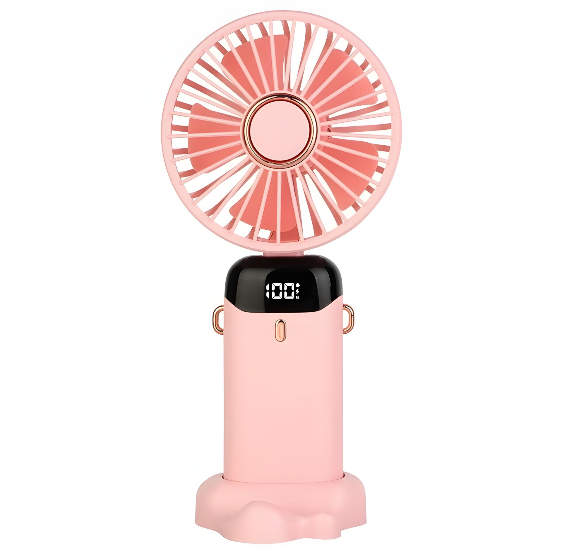 N15 portable rechargeable handheld fan with phone stand, 1800mAh Type-C Pink N15 portable rechargeable handheld fan with phone stand, 1800mAh Type-C Pink