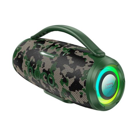Акустика HOCO Surge outdoor BT speaker HA4 mini |BT5.4, TF/USB/AUX/FM/TWS, 15W*2, 4h| Camouflage-Green