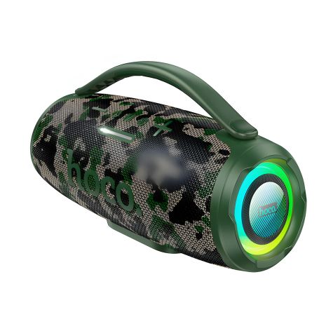 Бездротова колонка HOCO Surge outdoor BT speaker HA4 mini, BT5.4, TF, USB, AUX, FM, TWS, 15W*2, 3000mAh, 4 години, камуфляж-зелений
