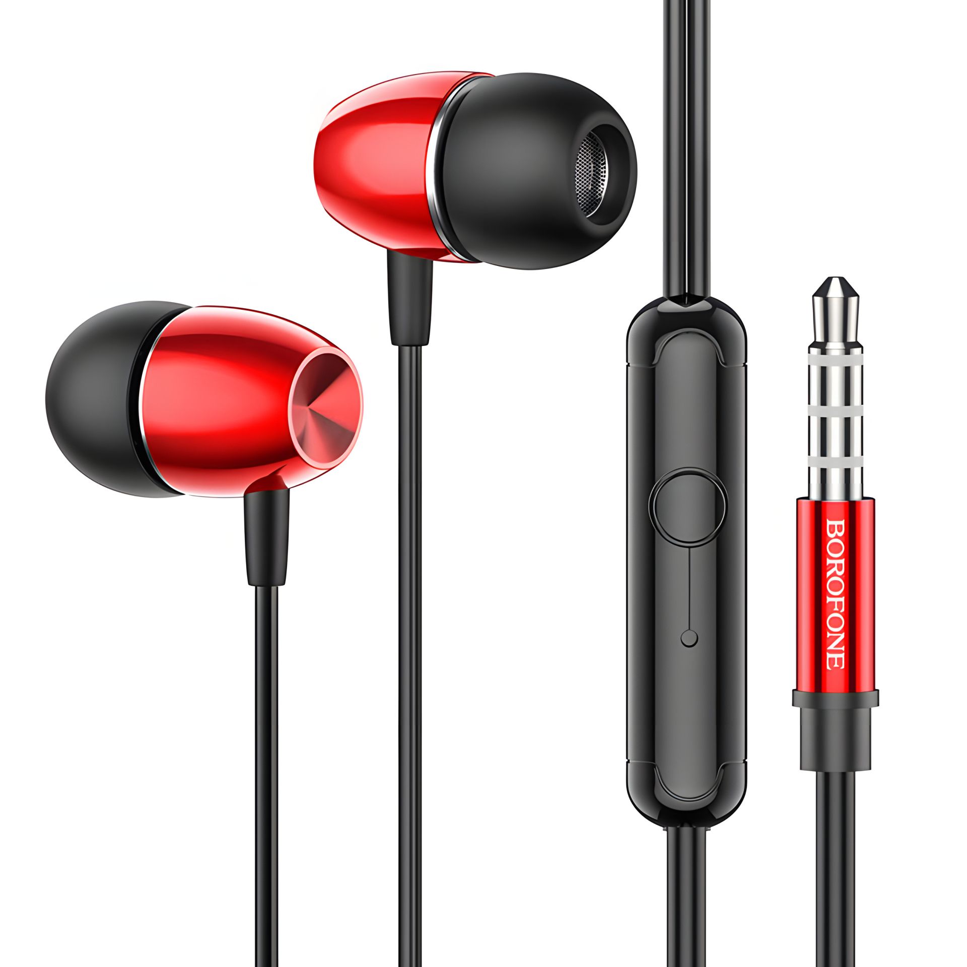 Borofone BM57 Platinum Red Earphones Borofone BM57 Platinum Red Earphones