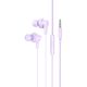 Дротові навушники Hoco M114, вакуумні, із мікрофоном, 1.2m, purple