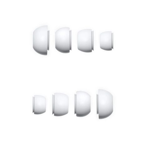 Комплект амбушюр для AirPods Pro 1-2, 4шт (XS, S, M, L), силикон, White