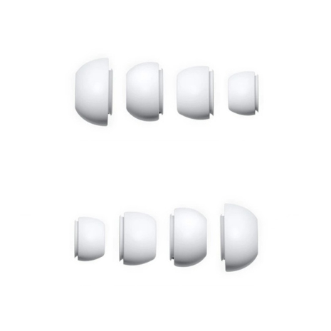 Комплект амбушюр для наушников Hoco EW66, 4шт (XS, S, M, L), силикон, White