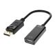 Переходник DisplayPort (M) to HDMI (F) 0.15m (15cm) plastic, PVC, black DMHF4PP15K