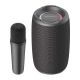 Портативна Bluetooth колонка ZEALOT S61M, з LED підсвічуванням, мікрофон, IPX4, BT5.2, USB, AUX, TF, 20W, 4400mAh, 4h, Black