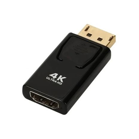 Адаптер DP M to HDMI F, 4K@30Hz, 2K@60Hz, FHD@120Hz, 50x25mm, black, DMHF4P5K Адаптер DP M to HDMI F, 4K@30Hz, 2K@60Hz, FHD@120Hz, 50x25mm, black, DMHF4P5K