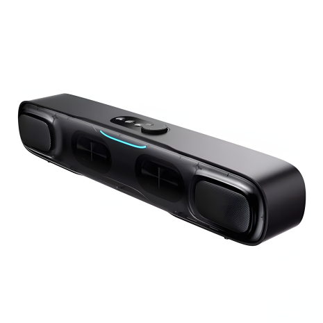 BASEUS AeQur DS10 Mini Soundbar (BT5.3, AUX, USB, OTA, RGB), 2.5Wx2, 5000mAh, 12h, Black