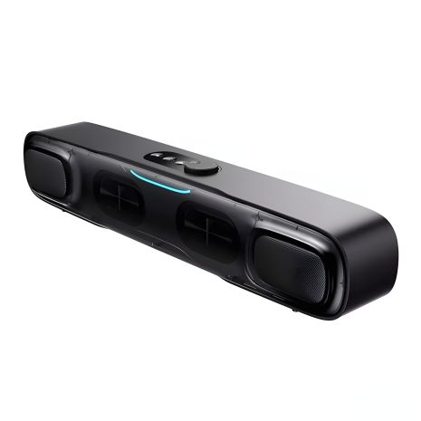 BASEUS AeQur DS10 Mini Soundbar (BT5.3, AUX, USB, OTA, RGB), 2.5Wx2, 5000mAh, 12h, Black BASEUS AeQur DS10 Mini Soundbar (BT5.3, AUX, USB, OTA, RGB), 2.5Wx2, 5000mAh, 12h, Black