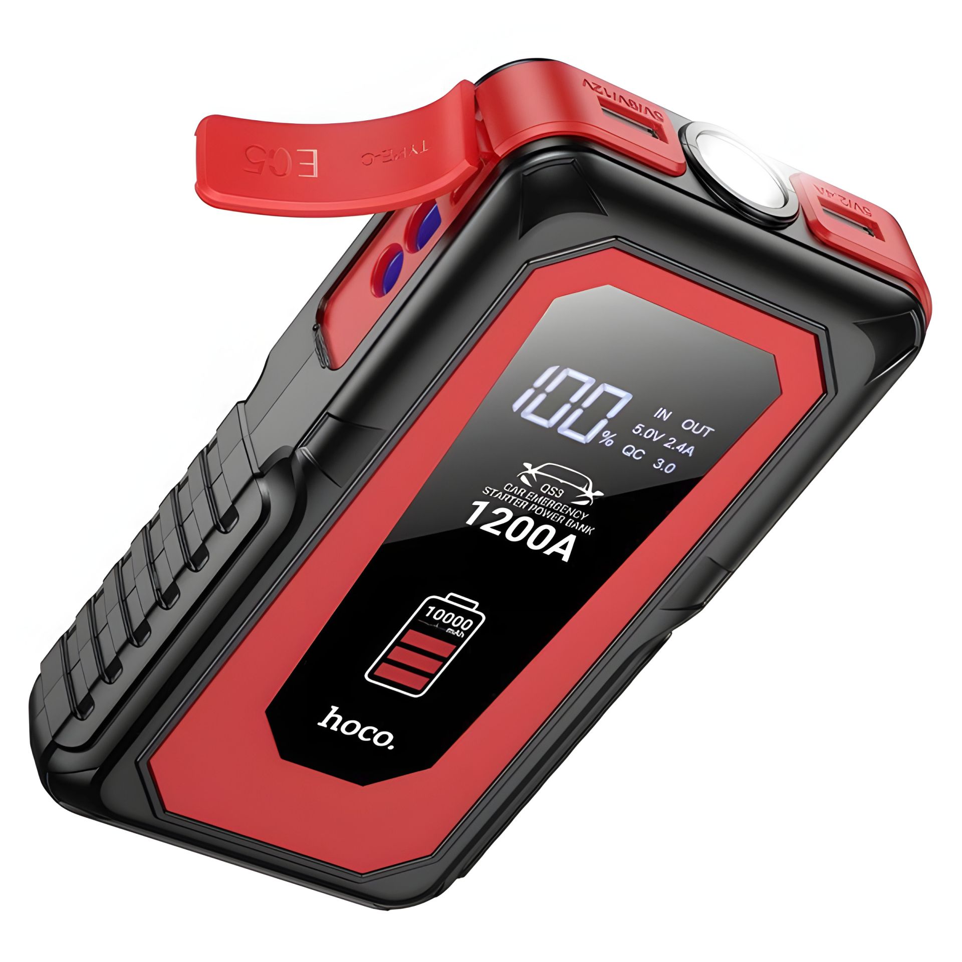 Hoco QS3 Jump Starter Повербанк, 10000mAh, 37Wh, Чорний Hoco QS3 Jump Starter Повербанк, 10000mAh, 37Wh, Чорний