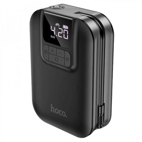 Автомобильный насос HOCO S53 Breeze portable smart air pump Black