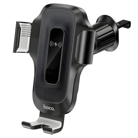 Автодержатель Hoco HW2 с беспроводной зарядкой 15W черный для air outlet